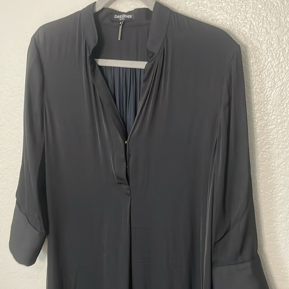 DAVID LERNER Shirt Dress | Black | Small - Picture 2 of 8